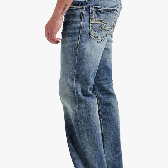 Silver Jeans Zac Relaxed Fit Denim Sraight Leg - Picture 3 of 4